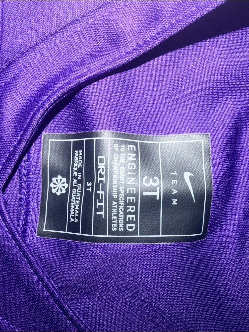 Nike Youth LSU Purple and Gold Football Jersey - #1 - Picture 4 of 4